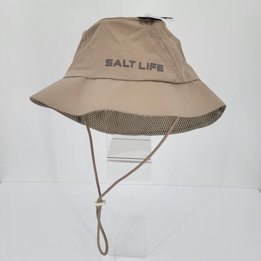 Salt Life Bucket Hat Tan High Performance Sweat Wicking One Size